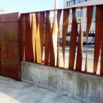 Acero corten cerramiento en la quinta