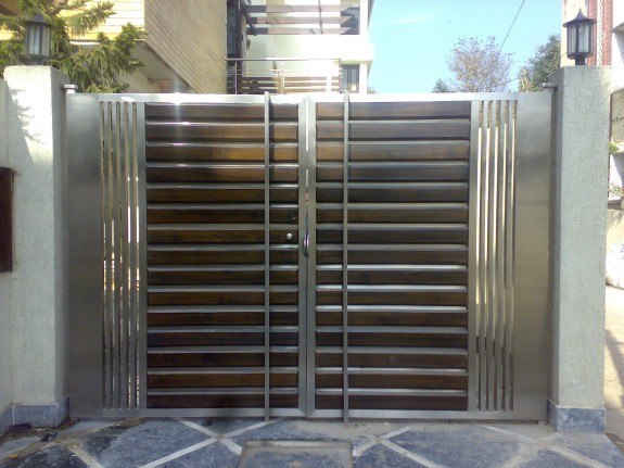 Puerta vehiculos inoxidable
