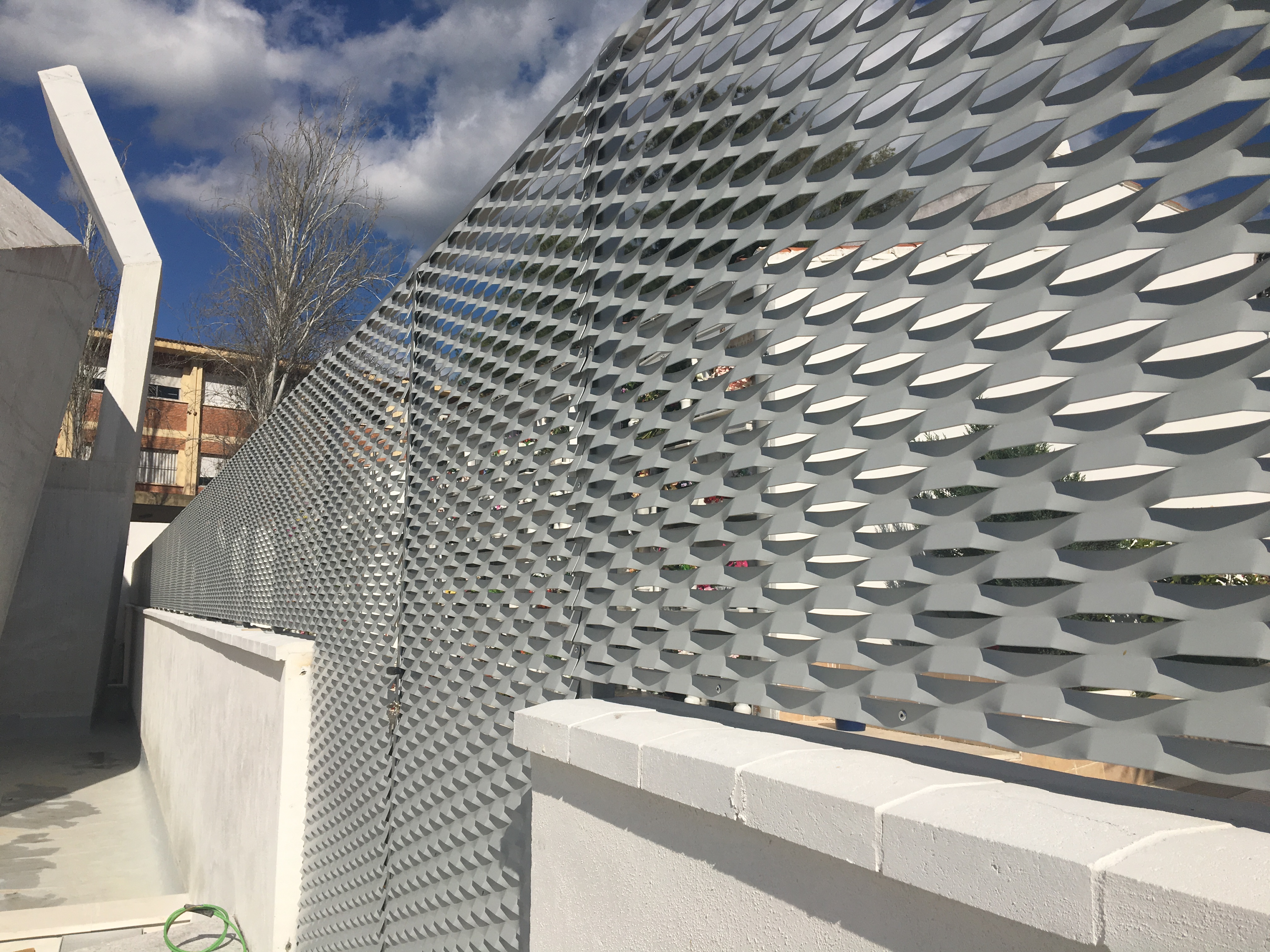 vallas con malla estirada